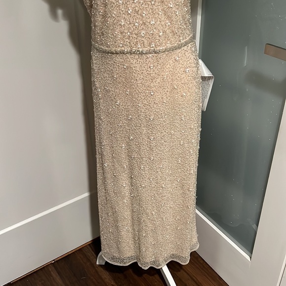 Mac Duggal Cocktail - 10810D Beaded Flutter Sleeve Dress 14 - Picture 6 of 11